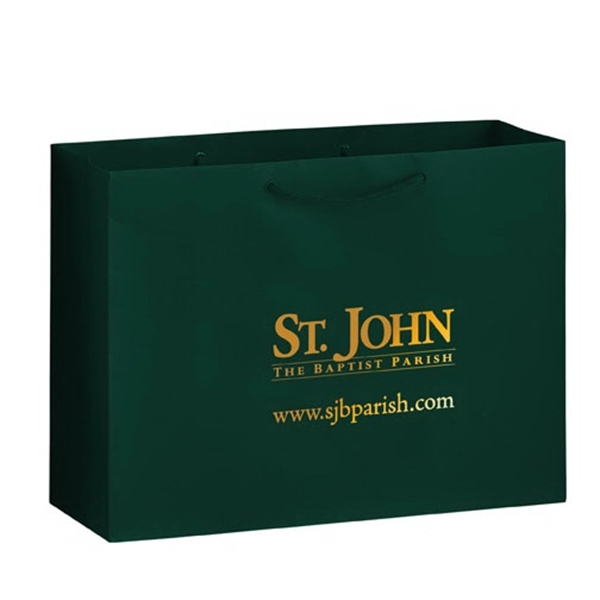 16" x 16" x 12" laminated paper Euro-style shopping bag with... from ASI 35290 American Ad Bag Co
