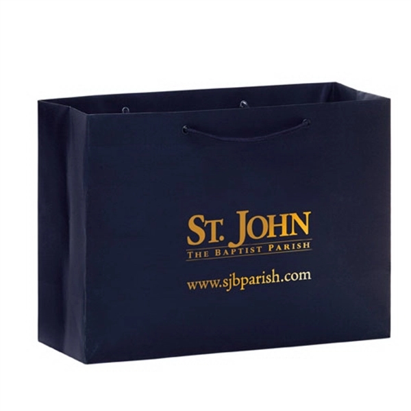 16" x 16" x 12" laminated paper Euro-style shopping bag with... from ASI 35290 American Ad Bag Co