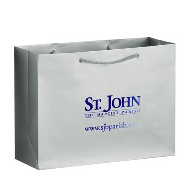 16" x 16" x 12" laminated paper Euro-style shopping bag with... from ASI 35290 American Ad Bag Co