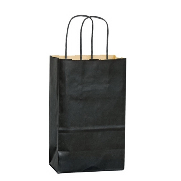 5" x 3 1/2" x 8" matte Kraft paper shopping bag... from ASI 35290 American Ad Bag Co