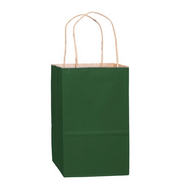 5" x 3 1/2" x 8" matte Kraft paper shopping bag... from ASI 35290 American Ad Bag Co