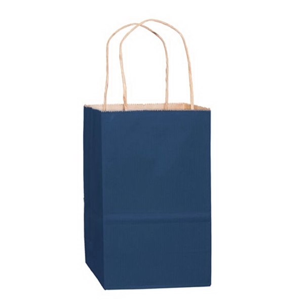5" x 3 1/2" x 8" matte Kraft paper shopping bag... from ASI 35290 American Ad Bag Co