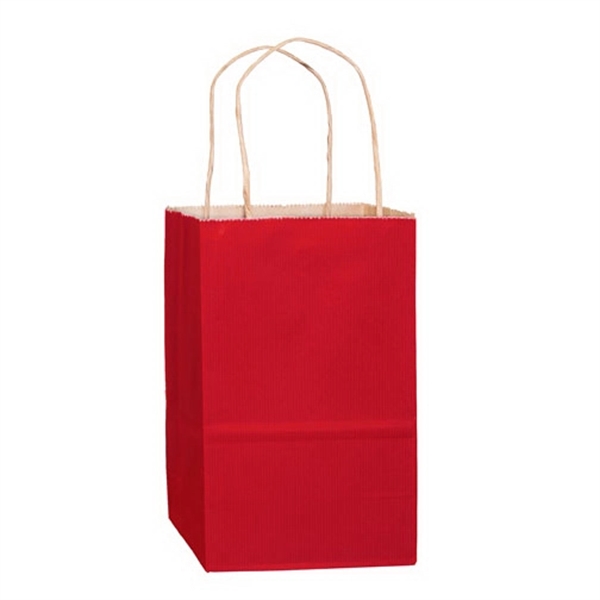 5" x 3 1/2" x 8" matte Kraft paper shopping bag... from ASI 35290 American Ad Bag Co