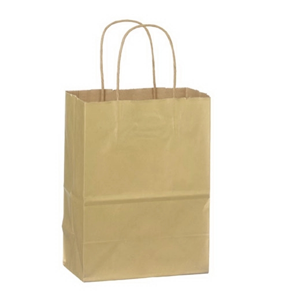 8" x 4 3/4" x 10 1/2" matte Kraft paper shopping... from ASI 35290 American Ad Bag Co