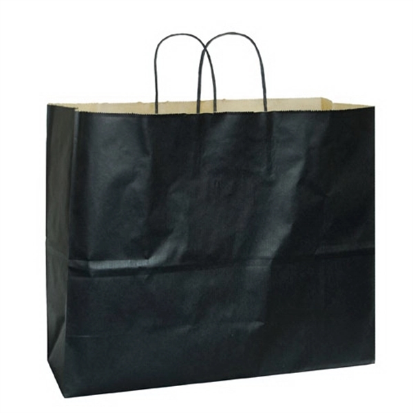 16" x 6" x 13" Kraft paper shopping bag with serrated... from ASI 35290 American Ad Bag Co