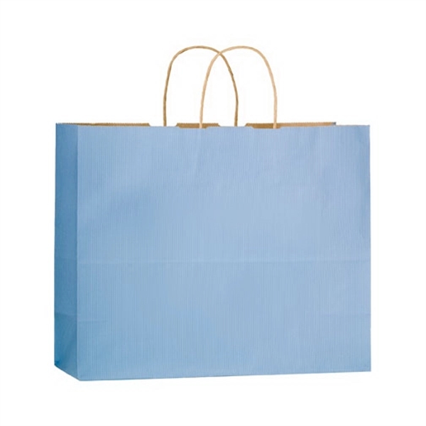 16" x 6" x 13" Kraft paper shopping bag with serrated... from ASI 35290 American Ad Bag Co