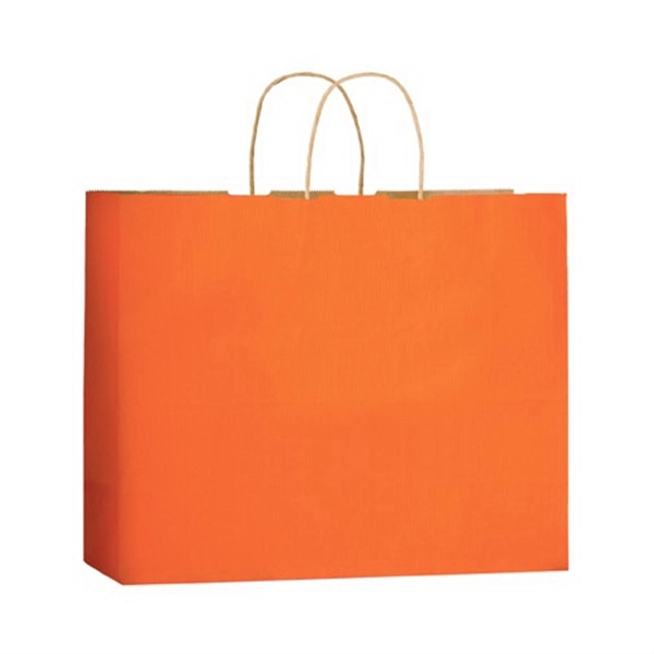 16" x 6" x 13" Kraft paper shopping bag with serrated... from ASI 35290 American Ad Bag Co