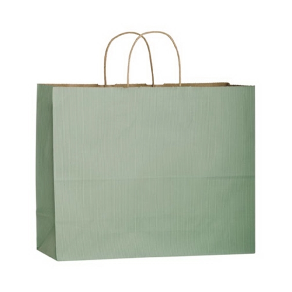 16" x 6" x 13" Kraft paper shopping bag with serrated... from ASI 35290 American Ad Bag Co