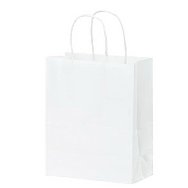 8 1/4" x 4 3/4" x 10 1/4" white Kraft paper... from ASI 35290 American Ad Bag Co