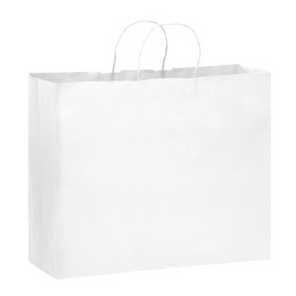 16" x 6" x 12" white Kraft paper shopping bag with... from ASI 35290 American Ad Bag Co