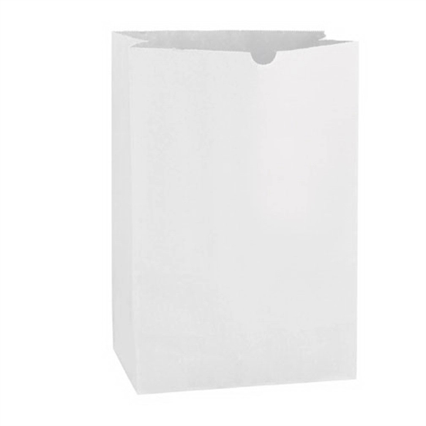 11" x 6" x 17" white Kraft paper grocery bag with... from ASI 35290 American Ad Bag Co