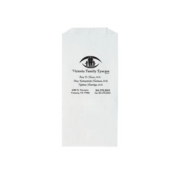 5" x 10" x 2" white Kraft paper prescription-style bag.... from ASI 35290 American Ad Bag Co