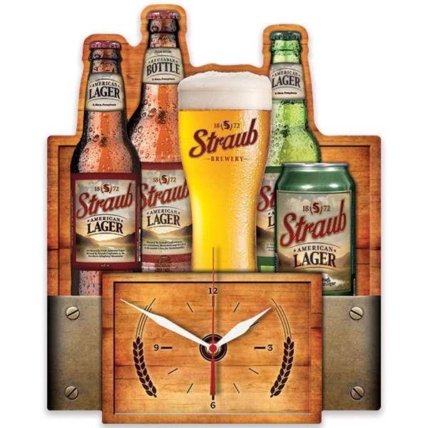 Custom shape wall clock with quartz movement and AA batteries included.... from ASI 66390 LarLu / Display-Tec