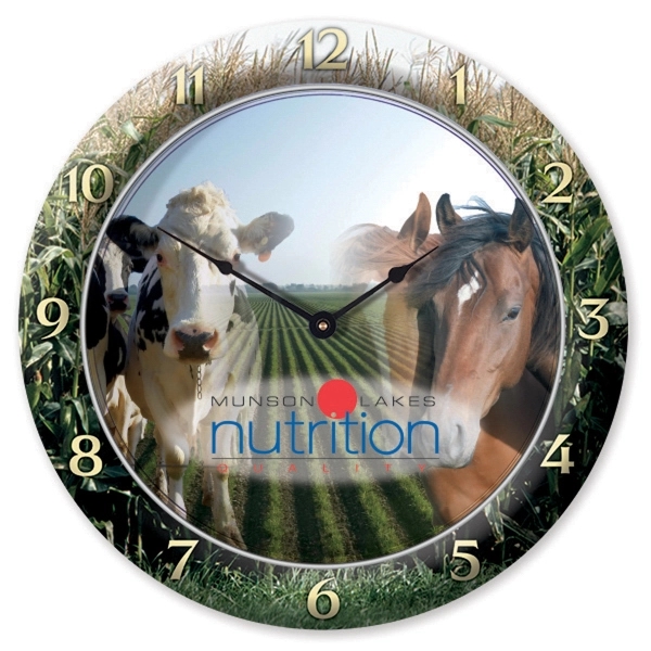 Wall clock measuring 10.75" diameter with full-color polystyrene case.... from ASI 66390 LarLu / Display-Tec