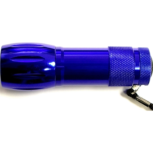 Aluminum 9 LED flashlight with Batteries... from ASI 74585 Nu Promo International / Nu Promo Line