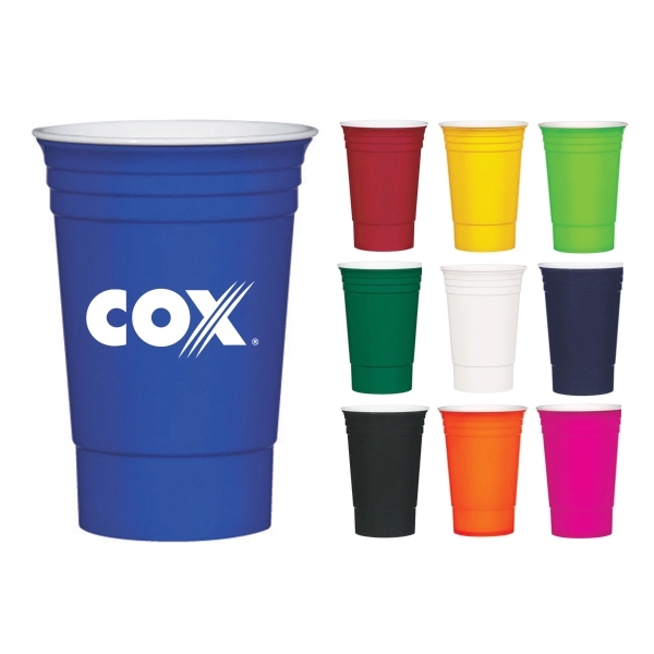 16 oz. Reusable Double Wall Tailgate Party Cup... from ASI 68366 Makana Line LLC / Makana Line LLC