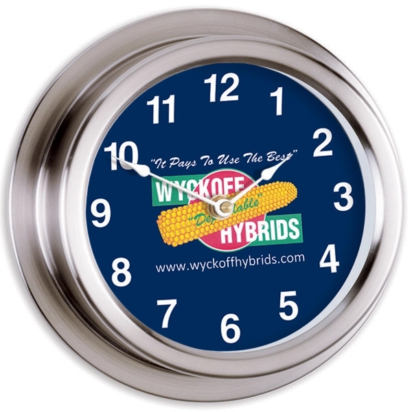 Replica porthole clock with a nickel finish and measuring 9".... from ASI 66390 LarLu / Display-Tec