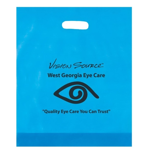 12" x 15" x 3" HDPE plastic bag with gusset and... from ASI 35290 American Ad Bag Co