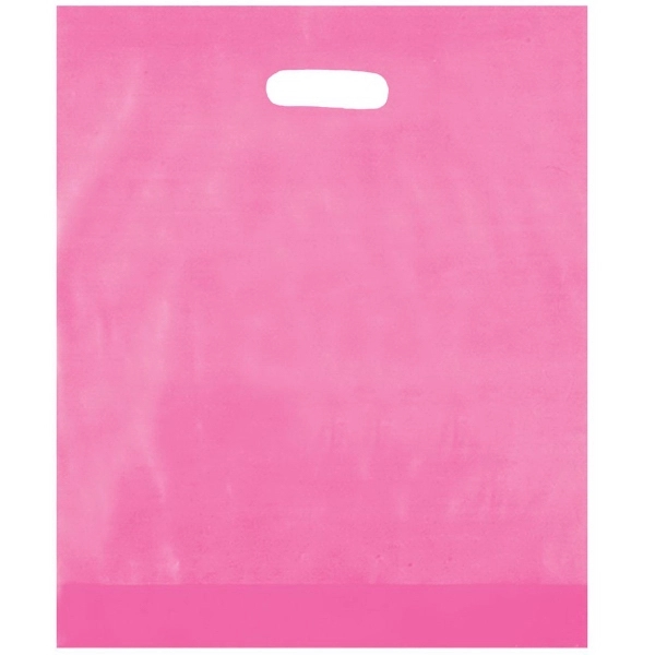 5" x 18" x 4" clear frosted HDPE plastic bag with... from ASI 35290 American Ad Bag Co