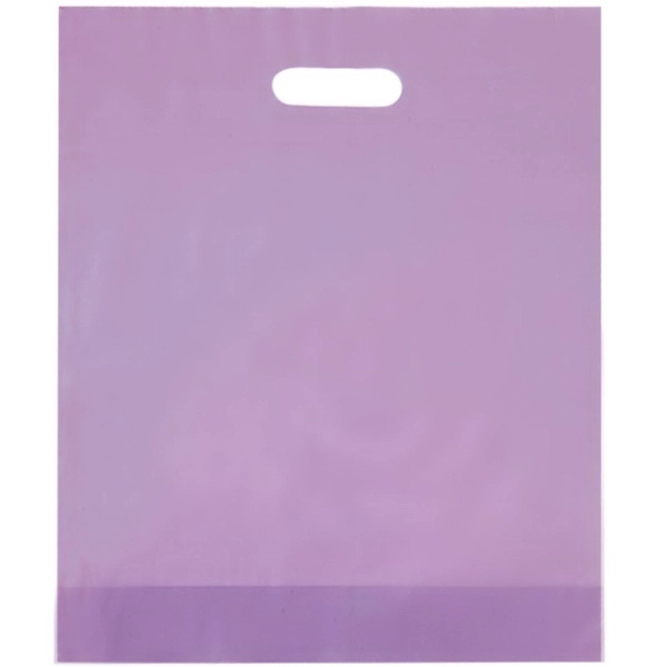 5" x 18" x 4" clear frosted HDPE plastic bag with... from ASI 35290 American Ad Bag Co