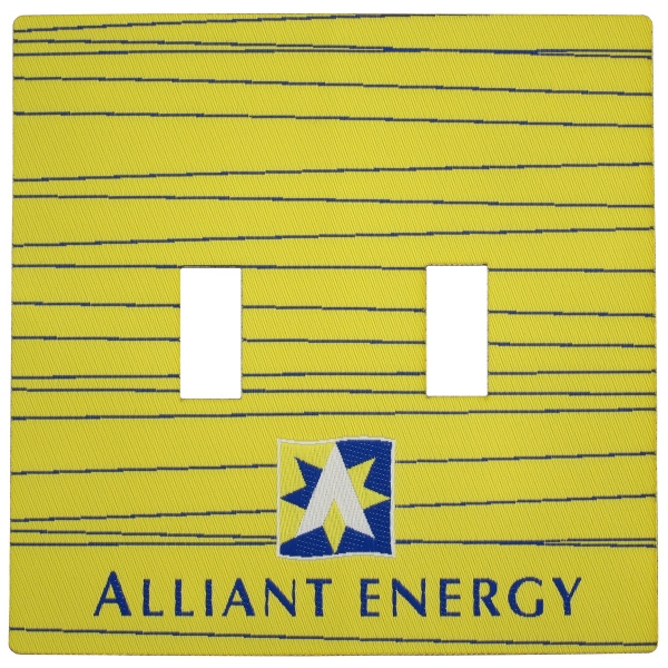 Custom fabric double light switch plate decal with non-permanent adhesive backing.... from ASI 92980 WOV-IN® / WOV-IN®