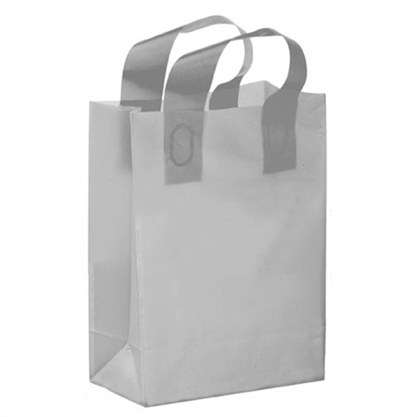 8" x 4" x 11" color-frosted HDPE plastic shopping bag with... from ASI 35290 American Ad Bag Co