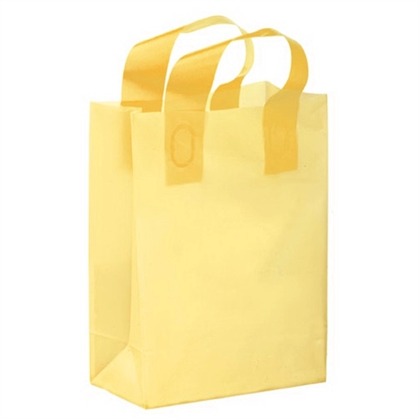 8" x 4" x 11" color-frosted HDPE plastic shopping bag with... from ASI 35290 American Ad Bag Co
