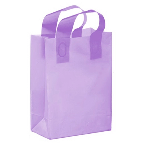8" x 4" x 11" color-frosted HDPE plastic shopping bag with... from ASI 35290 American Ad Bag Co