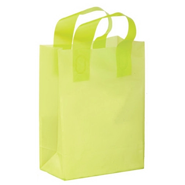 8" x 4" x 11" color-frosted HDPE plastic shopping bag with... from ASI 35290 American Ad Bag Co