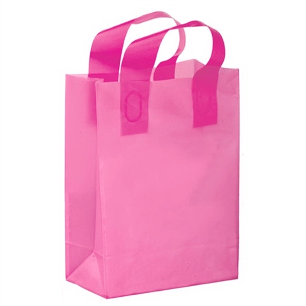 8" x 4" x 11" color-frosted HDPE plastic shopping bag with... from ASI 35290 American Ad Bag Co