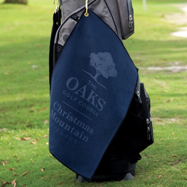 16" x 26" microfiber waffle golf towel with corner grommet and... from ASI 79750 Pro Towels / Pro Vision
