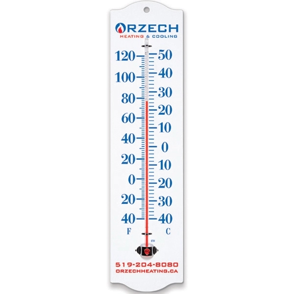 Indoor/outdoor thermometer measuring 4" x 16" and made of glass with... from ASI 66390 LarLu / Display-Tec