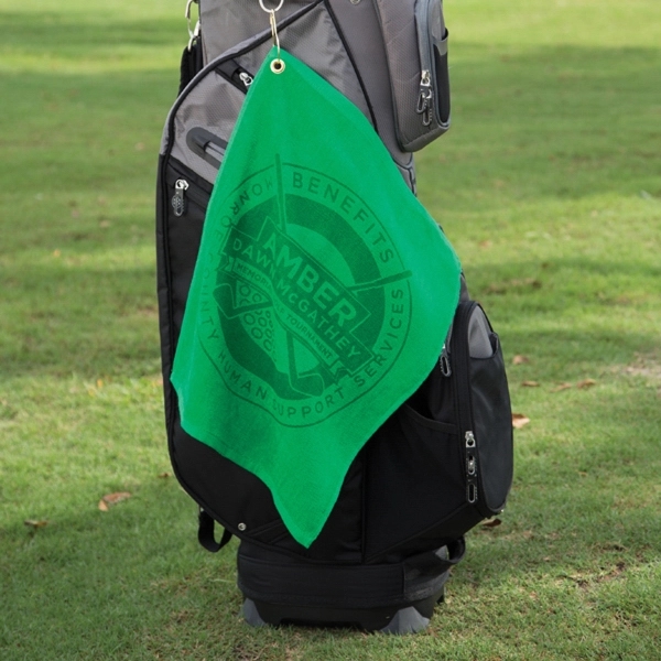 15" x 18" soft touch, terry velour, 100% cotton hemmed golf... from ASI 79750 Pro Towels