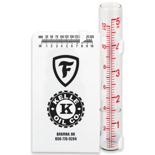 Styrene rain gauge measuring 3.5" W x 5.5" H with a... from ASI 66390 LarLu