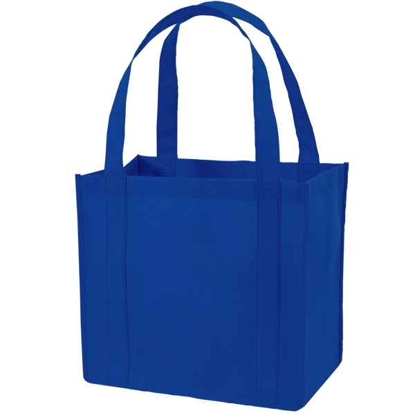 Non-woven shopping tote bag with plastic insert, gusseted sides and handles.... from ASI 39820 Opusline (Benmex) / Opus Line