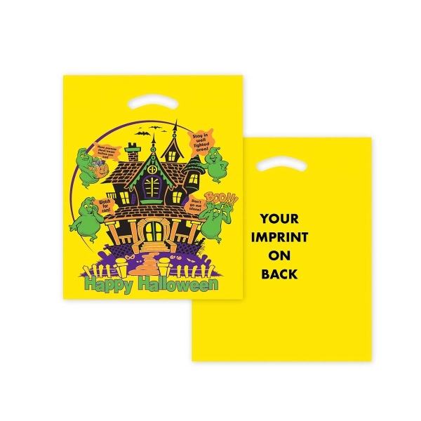 12" x 15" yellow LDPE plastic gift bag with fold-over top... from ASI 35290 American Ad Bag Co