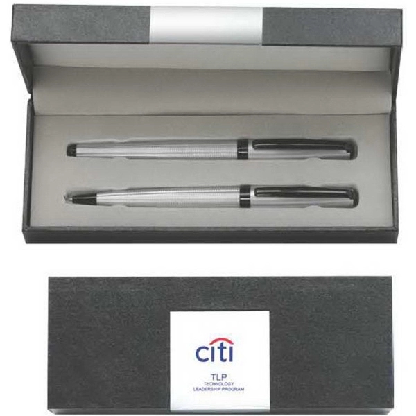 Metal accent gift box measures 2-5/8" x 6-7/8" x 1-1/2".... from ASI 46755 Cosmo Promos