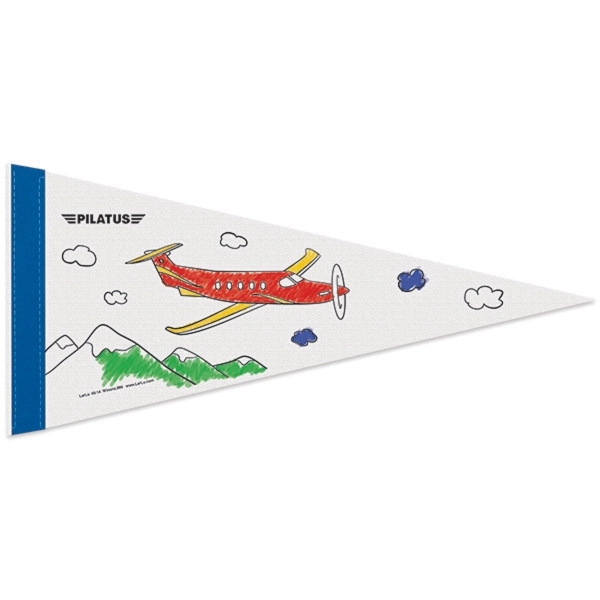 Durable, pennant measuring 8" x 18" with a 1" sewn strip.... from ASI 66390 LarLu