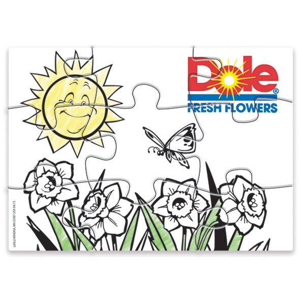 5" x 7" 9-piece Color-Me puzzle made of 11-millimeter material adhered... from ASI 66390 LarLu