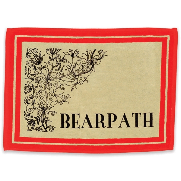 Jacquard border towel measuring 16" x 22" and made of 100%... from ASI 66390 LarLu / McArthur Towel & Sports