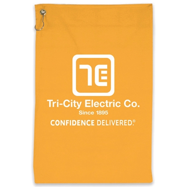 Colored golf towel measuring 11" x 18" and made of 100%... from ASI 66390 LarLu / McArthur Towel & Sports