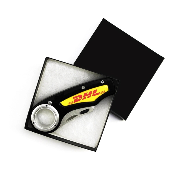 Stylish utility knife with a unique finger loop that offers added... from ASI 34910 Alumicolor / Alumicolor