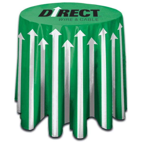 Premium quality polyester round table throw measuring 36" Dia. x 30"... from ASI 66390 LarLu