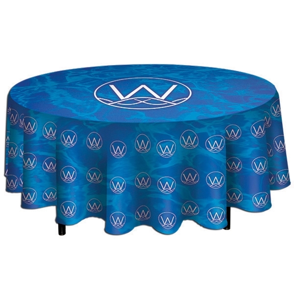 Premium quality polyester round table throw measuring 42" Dia. x 30"... from ASI 66390 LarLu