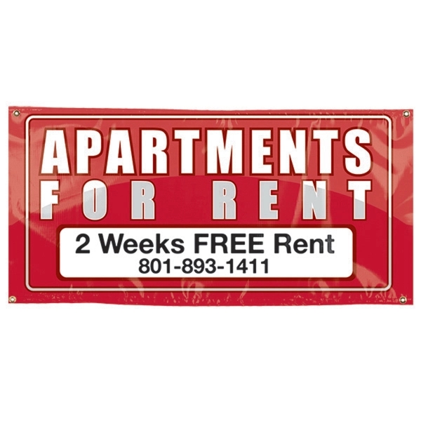 2' x 4' vinyl banner made of durable 13 oz. reinforced... from ASI 66390 LarLu