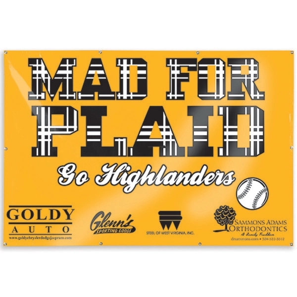4' x 6' vinyl banner made of durable 13 oz. reinforced... from ASI 66390 LarLu