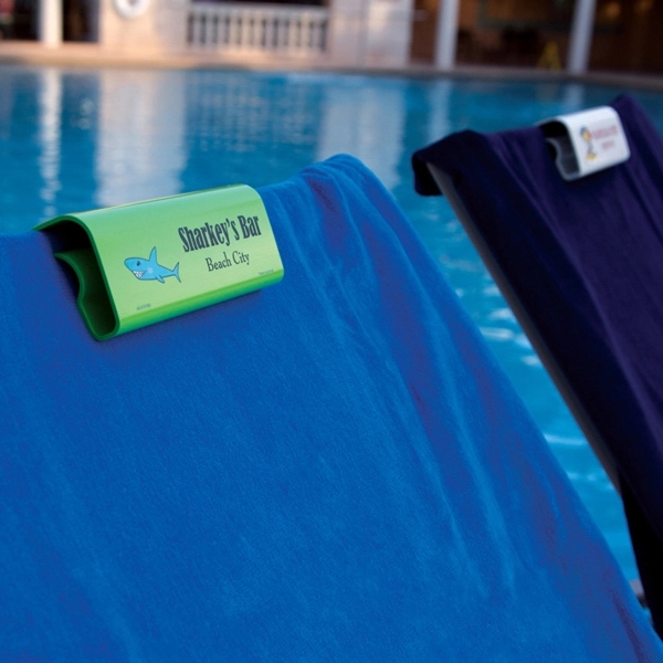 Customizable plastic beach towel clip... from ASI 79750 Pro Towels