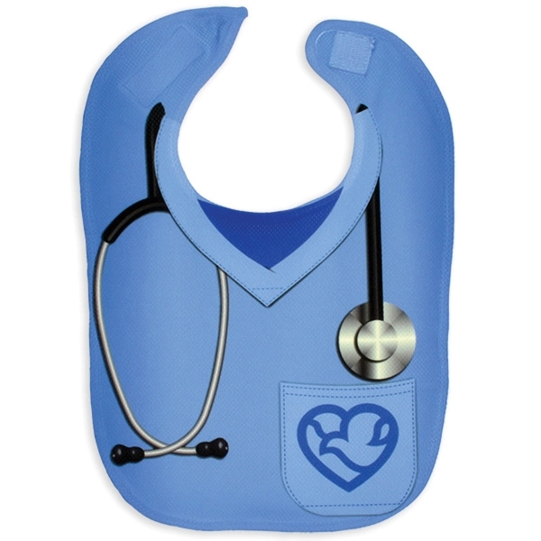 Baby bib measuring 10" x 13" and featuring a polyester front... from ASI 66390 LarLu