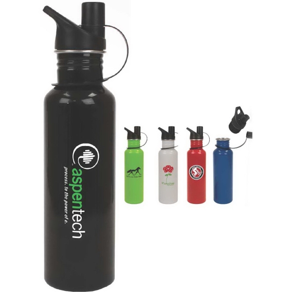 Trigger 25oz Stainless Steel Sports Bottle with Sports Lid... from ASI 46755 Cosmo Promos