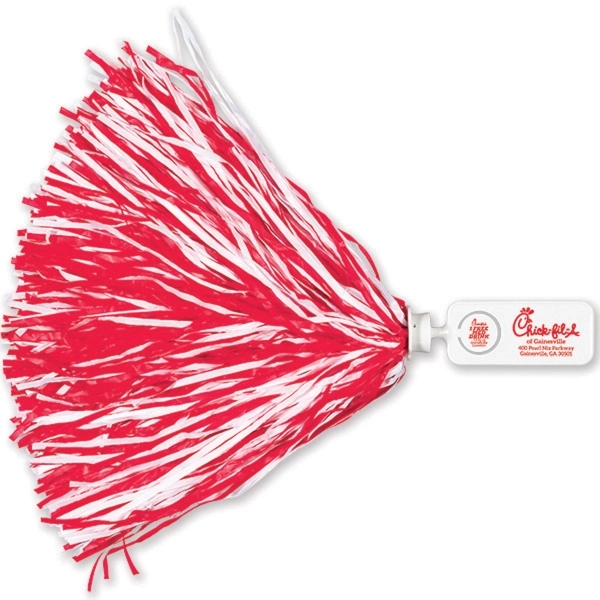 Imprinted pom with a 1.75" x 4" rectangle/token handle and 500... from ASI 66390 LarLu